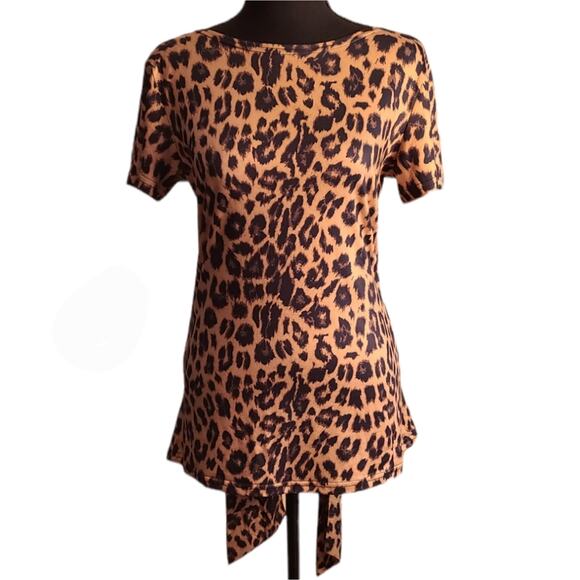 Crazy Train Tops - Cheetah Print top, size Small Soft & Stretchy